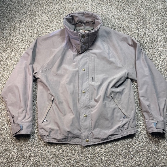 Vintage Columbia Gore-Tex Men's XLJacket Gray Made in USA Hoodless Shell Coat